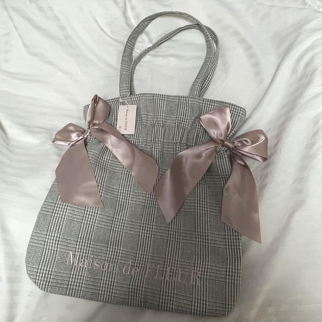 Maison de Fleurs チェック柄トートバッグ