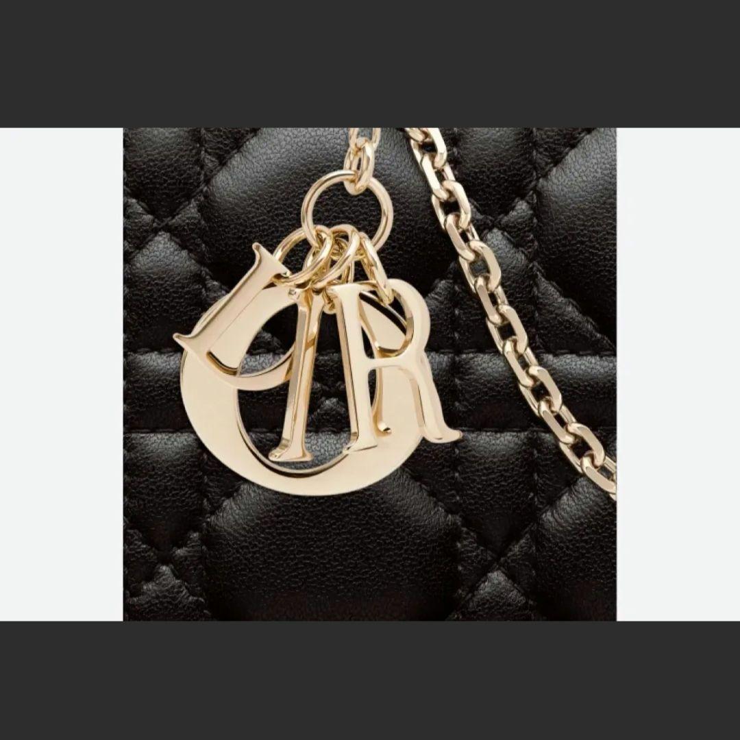★超美品★レディーディオール　Dior　ナノ ポーチバッグ ラムスキン ブラック