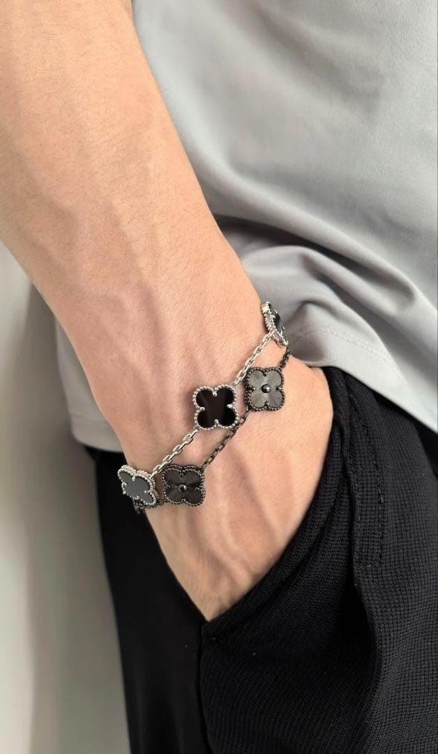 メンズ　レディース 四つ葉クローバーブレスレット