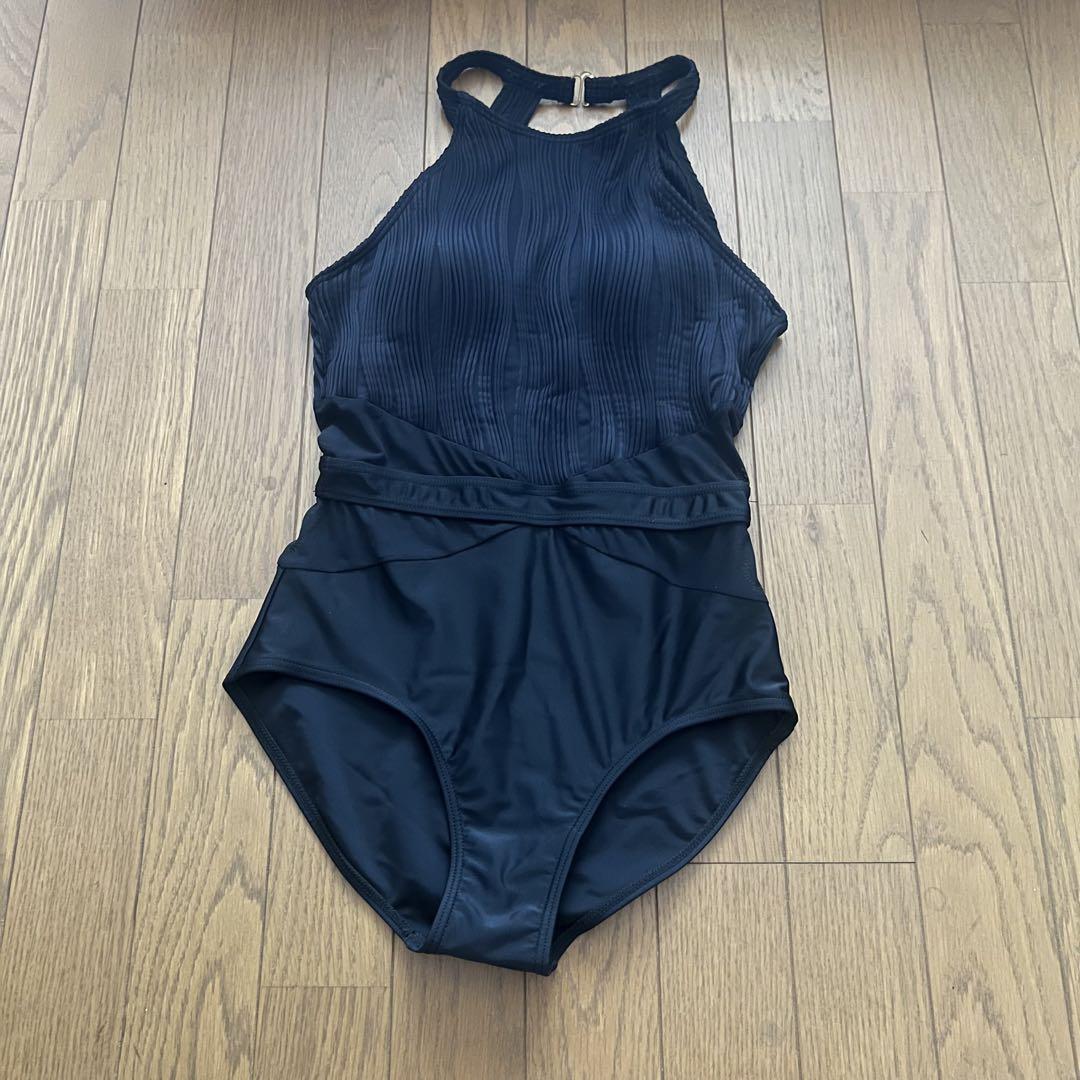 via Bella ブラック ワンピース水着 タートルネック via Bella ブラック ワンピース水着 タートルネック
