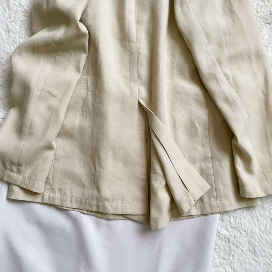 【新品・未使用品】Liesseリエス リネンブレンド ノーカラージャケット