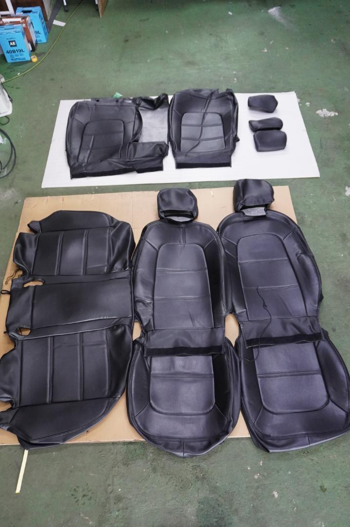 8K アウディ A4 シートカバー 黒色 Audi 専用品 画像1