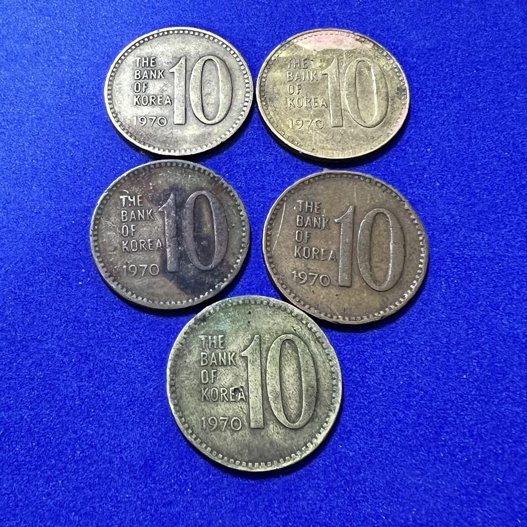 韓国　ミントセット　1972年頃　10ウォンなどの特年あり　激レア　古銭　外国 韓国 ミントセット 1972年頃 10ウォンなどの特年あり 激レア