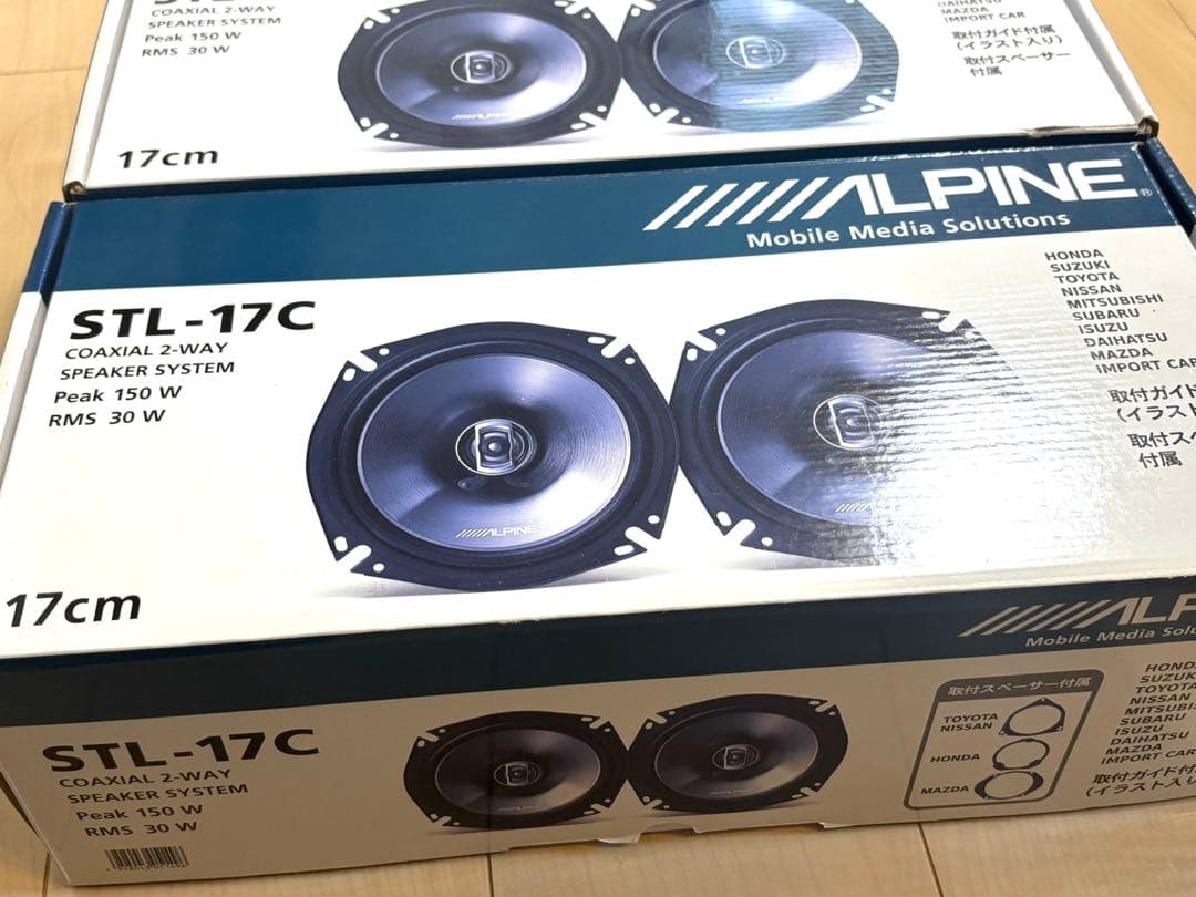 ALPINE STL-17C コアキシャルスピーカー ４個セット 箱 あり