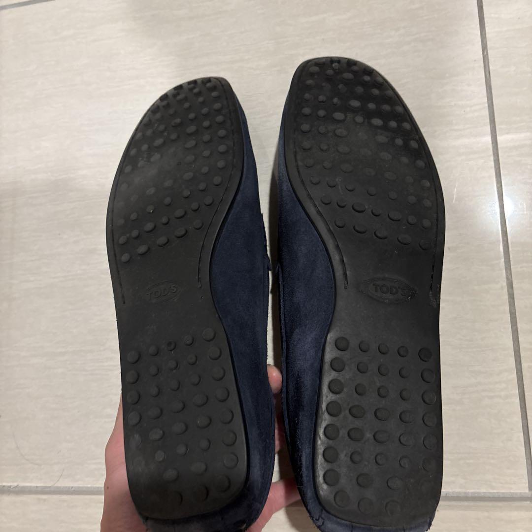 TOD'S ネイビースエード ドライビングシューズ