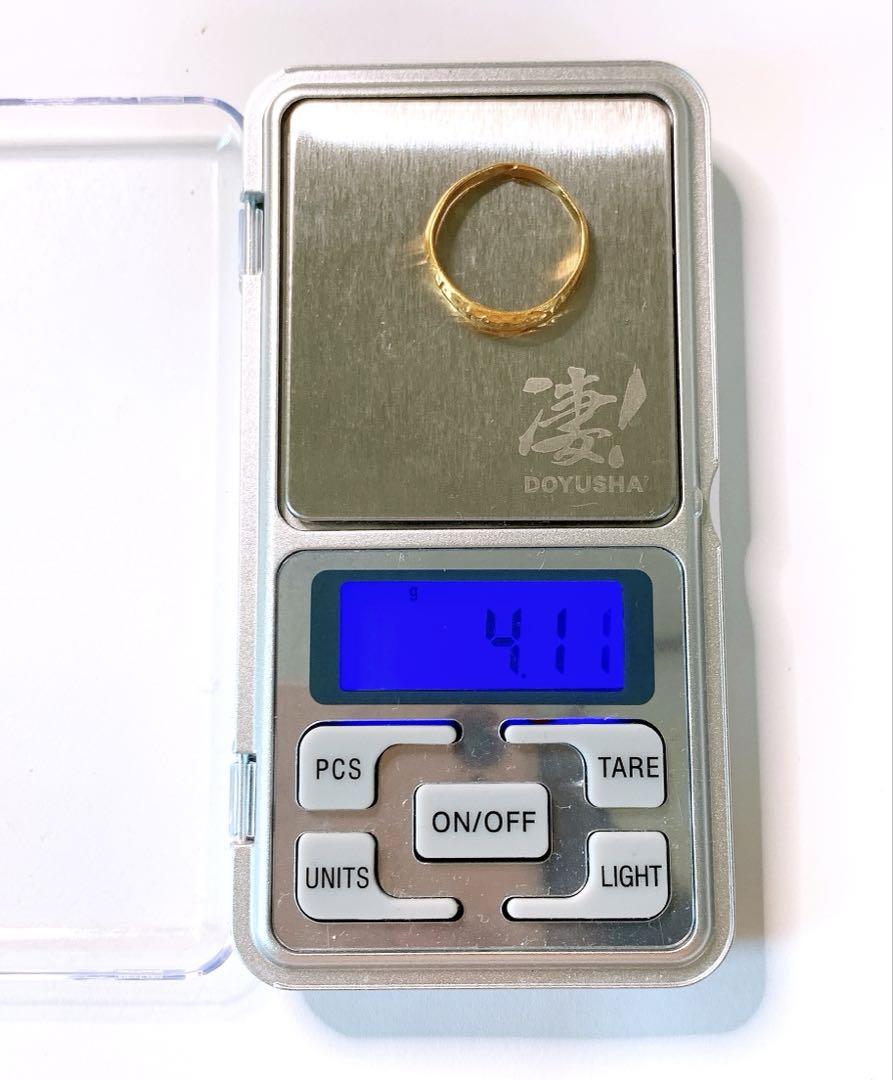 約4.11g❣️18号✨純金1000 k24❗️日本製レトロ　純金リング　資産価値