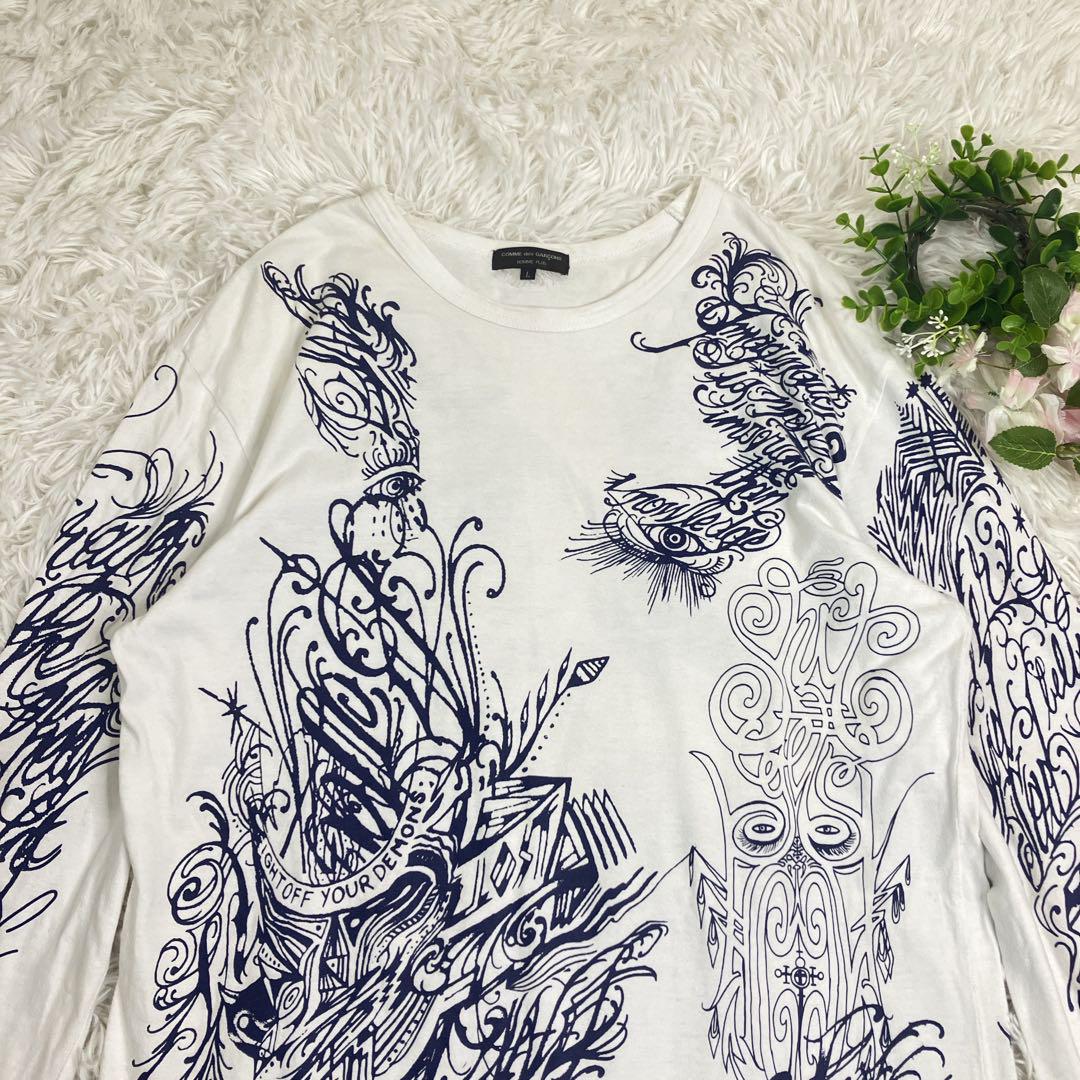 コムデギャルソンオムプリュス　ロングTシャツ　ロング丈　Lサイズ