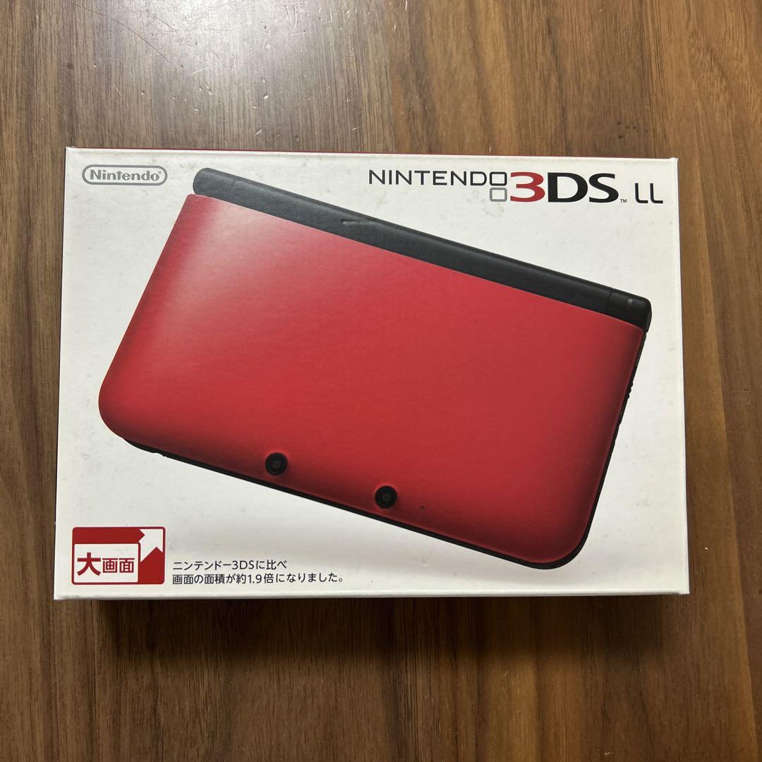 良品　ニンテンドー3DSLL レッド×ブラック 本体　本体ケース付き