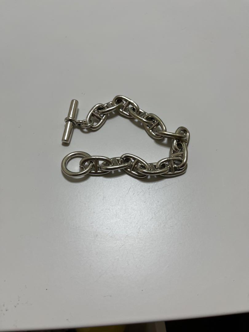 シルバー チェーンブレスレット トグル式 - メルカリ