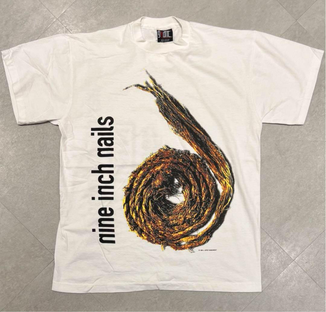 USA製 NINE INCH NAILS ナインインチネイルズ バンド 白 L USA製 NINE INCH NAILS ナインインチネイルズ バンド 白 L