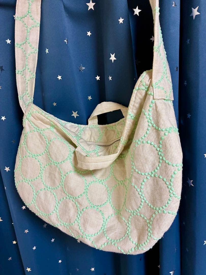 ミナペルホネン　Mina perhonen ショルダーバッグ　タンバリン　麻