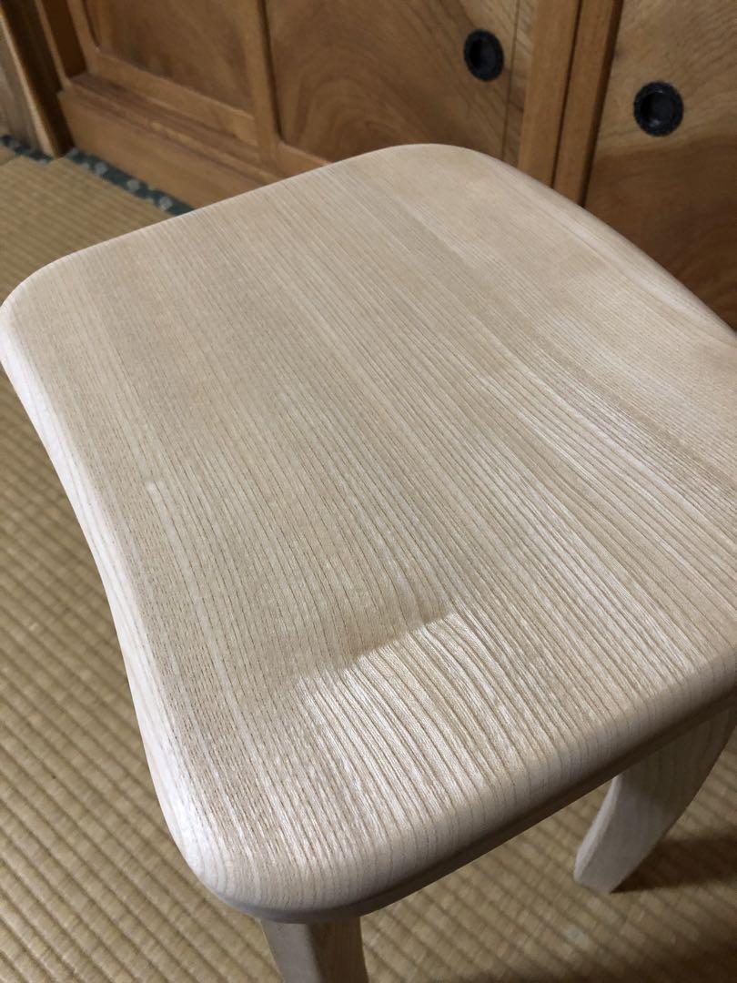 1236 建具屋58年のおじいさんの手作り木製サイドテーブル、イス、スツール 1250 建具屋58年のおじいさんの手作り木製サイドテーブル イス