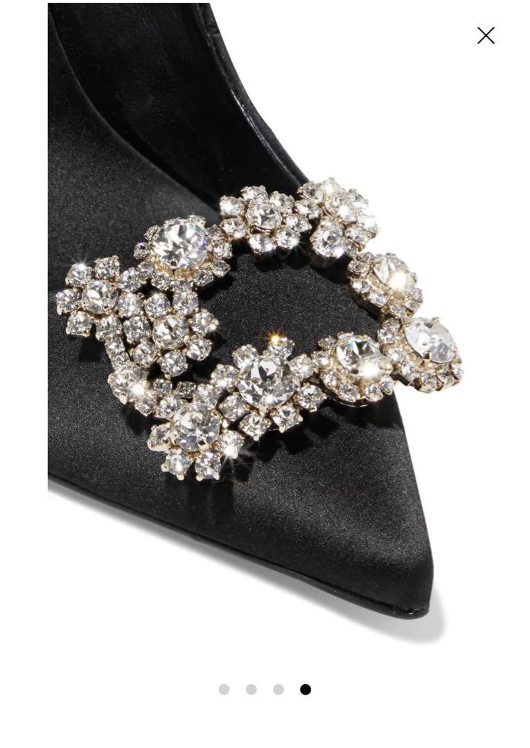 Roger Vivier ロジェヴィヴィエ rv パンプス ストラップ サテン