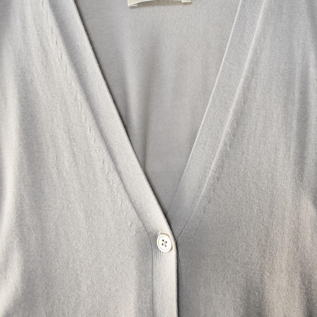 S Max Mara - 美品'S MAXMARAシルク混ロングカーディガングレー