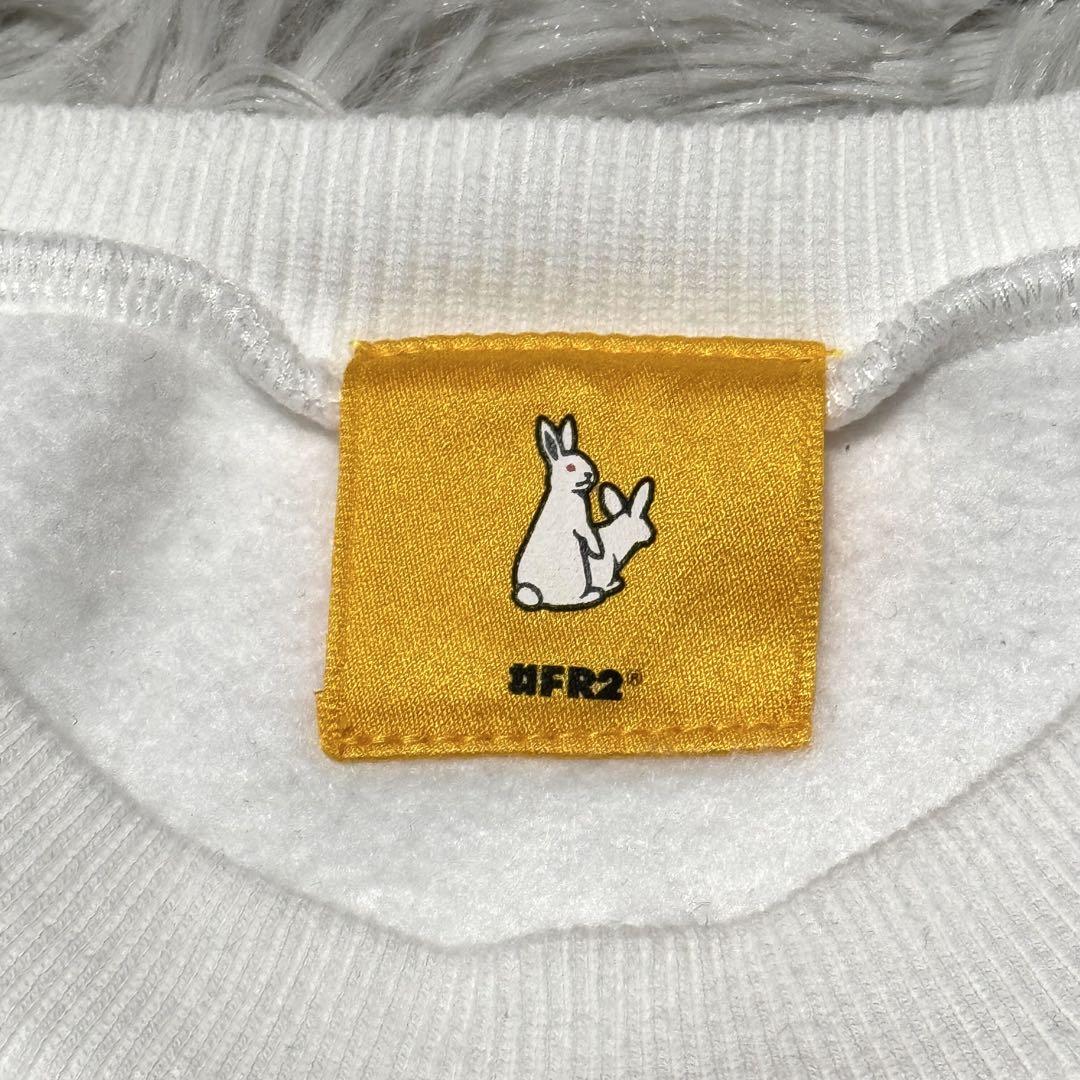 【希少デザイン】FR2 スウェット センター刺繍ロゴ バックビッグプリント L