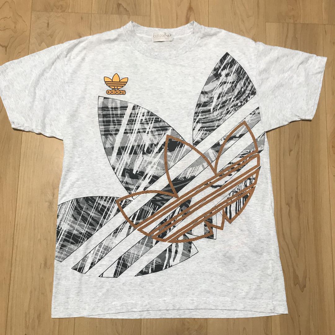 レア 90s アディダス ビッグトレフォイル Tシャツ デサントビンテージ メルカリ