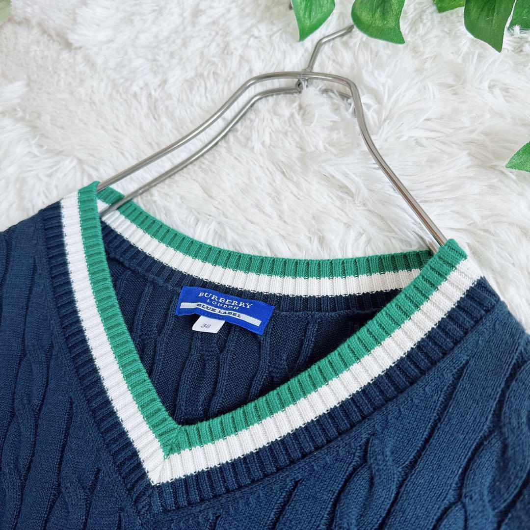 Burberry バーバリーホース刺繍 ロゴ ケーブル ニット L Burberry バーバリーホース刺繍 ロゴ ケーブル ニット L - メルカリ