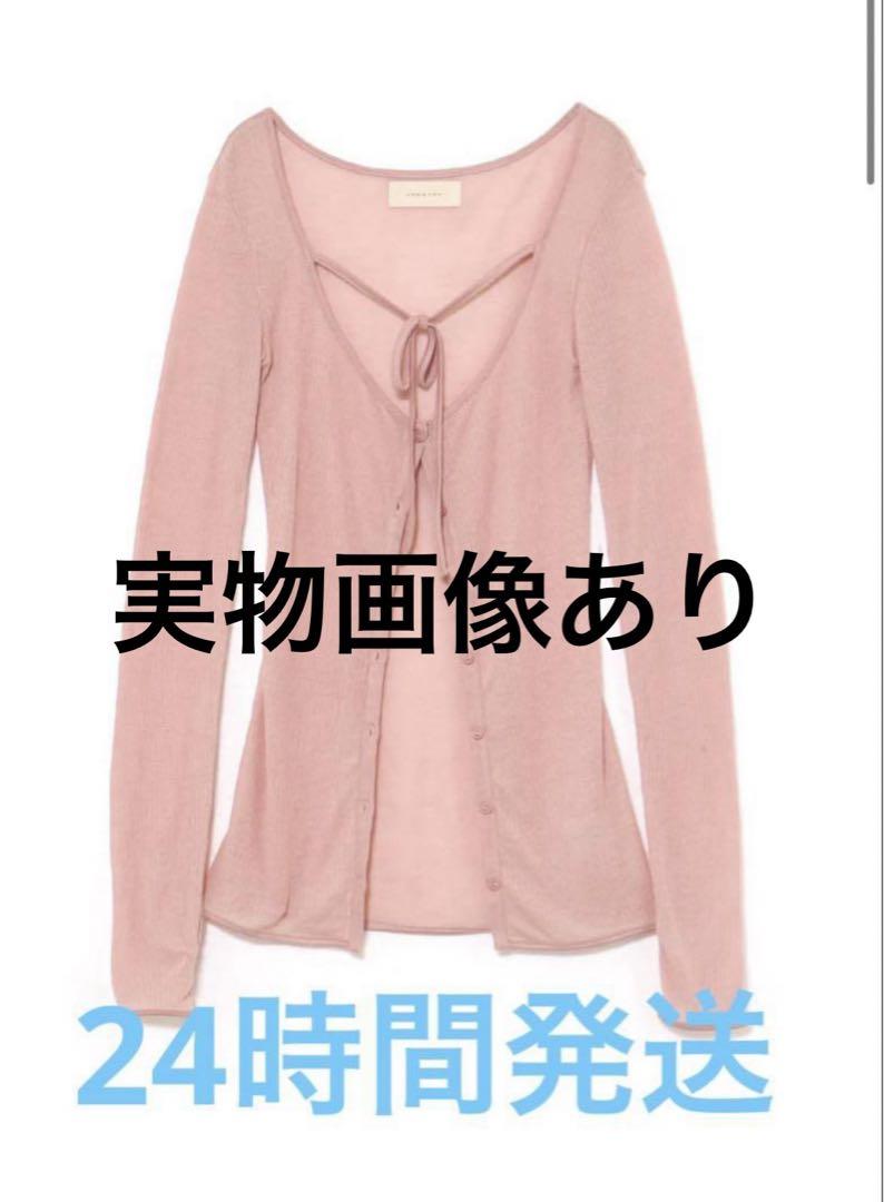 ひ*る様 Lacey ribbon cardigan pink andmary