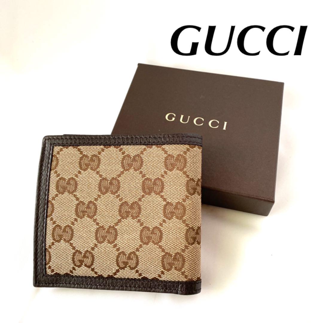 GUCCI グッチ 財布　ブラウン系　GG柄