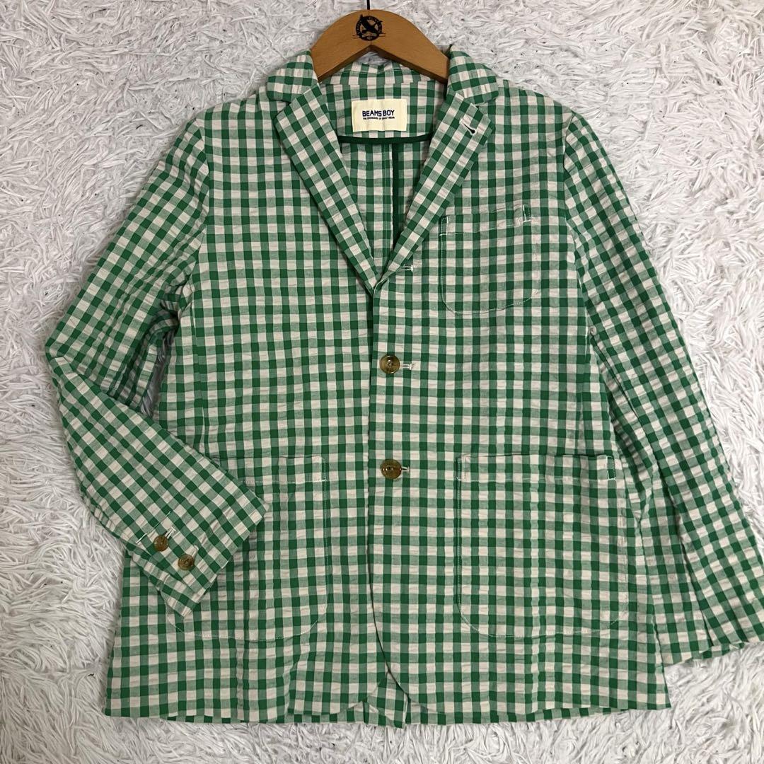 極美品✨22ss ビームスボーイ ジャケット シアサッカー ストレッチ 洗える