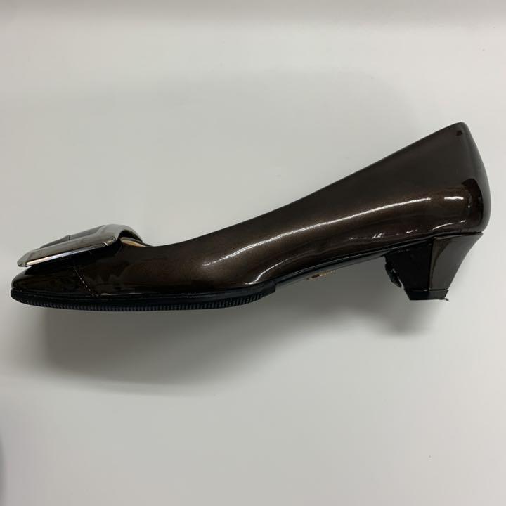 得価好評 プラダ パンプス 茶 ブラウン エナメル サイズ34 lTCYH-m63942048054 低価限定SALE