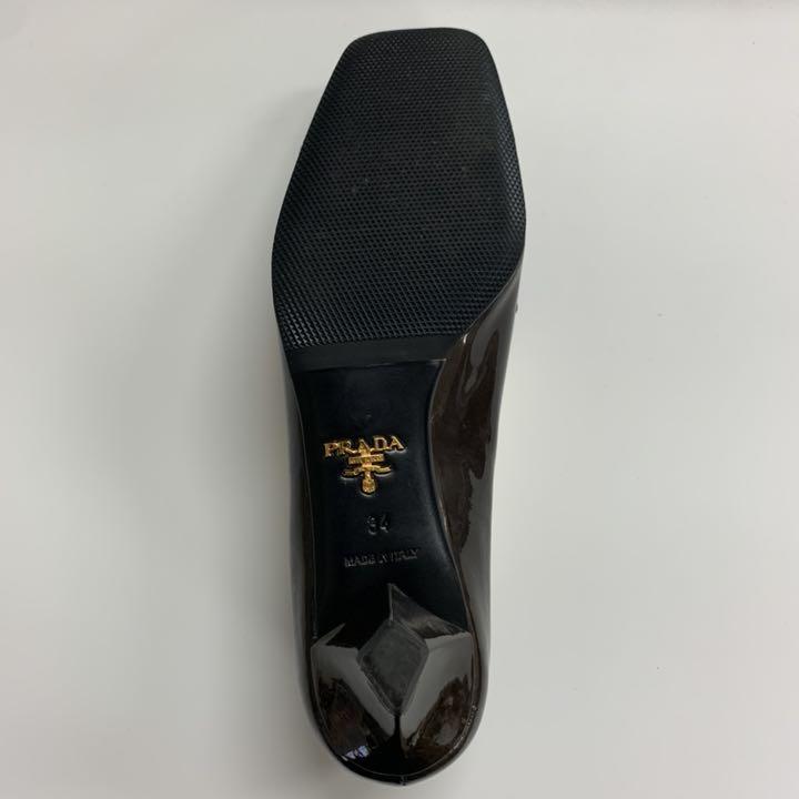 得価好評 プラダ パンプス 茶 ブラウン エナメル サイズ34 lTCYH-m63942048054 低価限定SALE