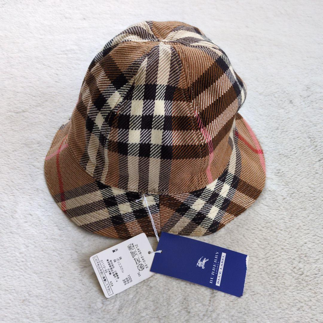 未使用 BURBERRY BLUELABEL 　リバーシブルハット　チェック