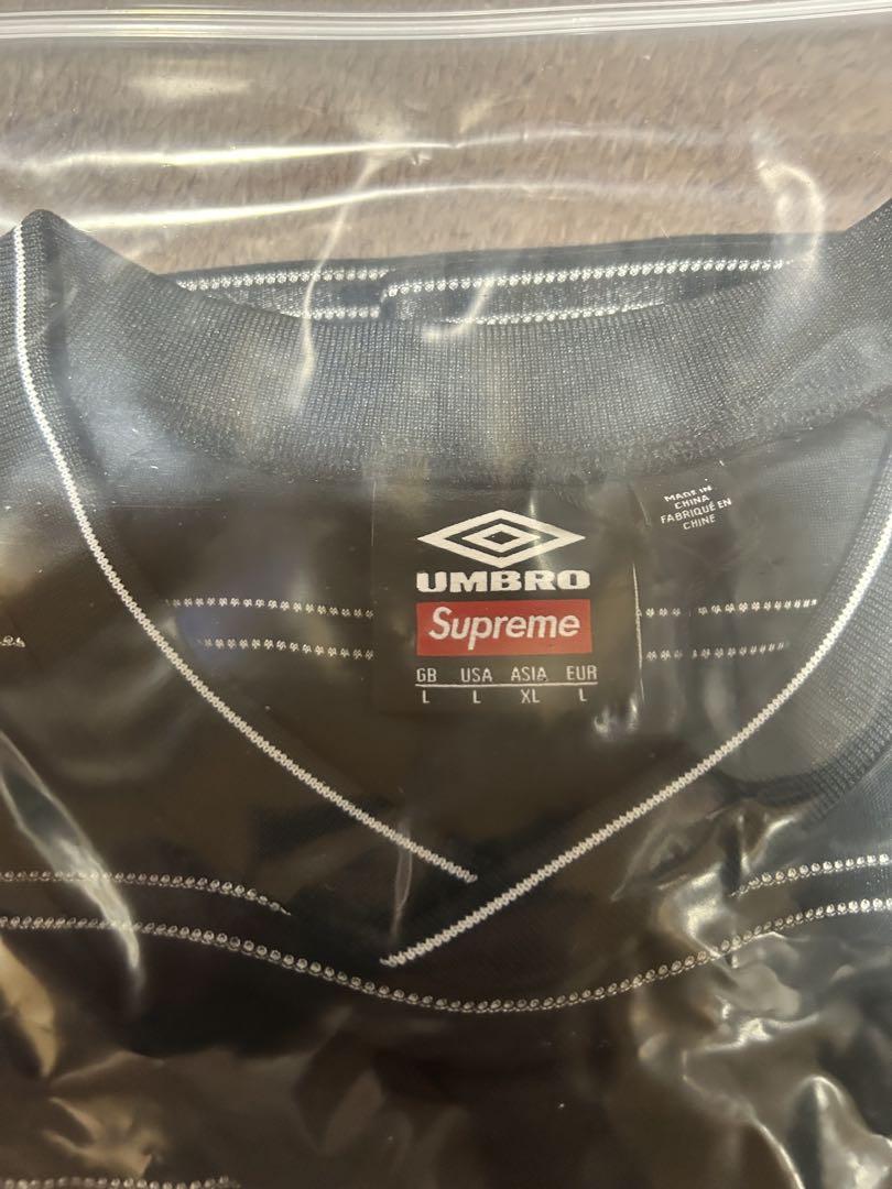 トップス Supreme Umbro Stripe Soccer Jersey L
