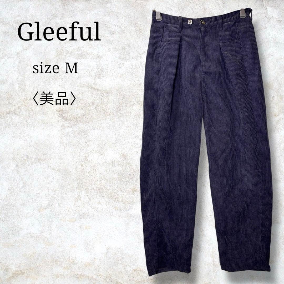 美品✨【グリーフル】コーデュロイパンツ　ワイドパンツ　ウエストゴム　M
