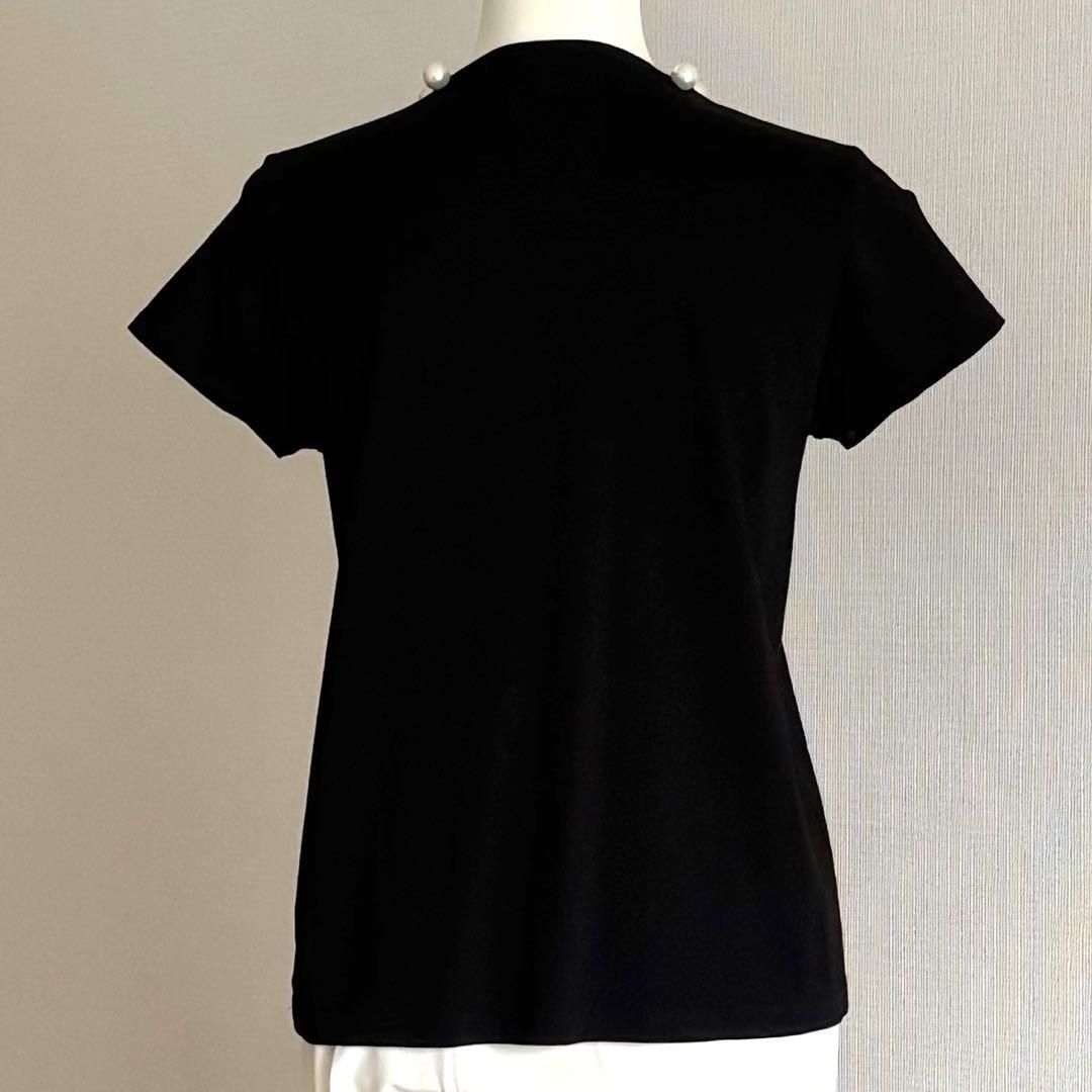 AMIKA アミカキッズ レディース パールTシャツ 半袖 ブラック
