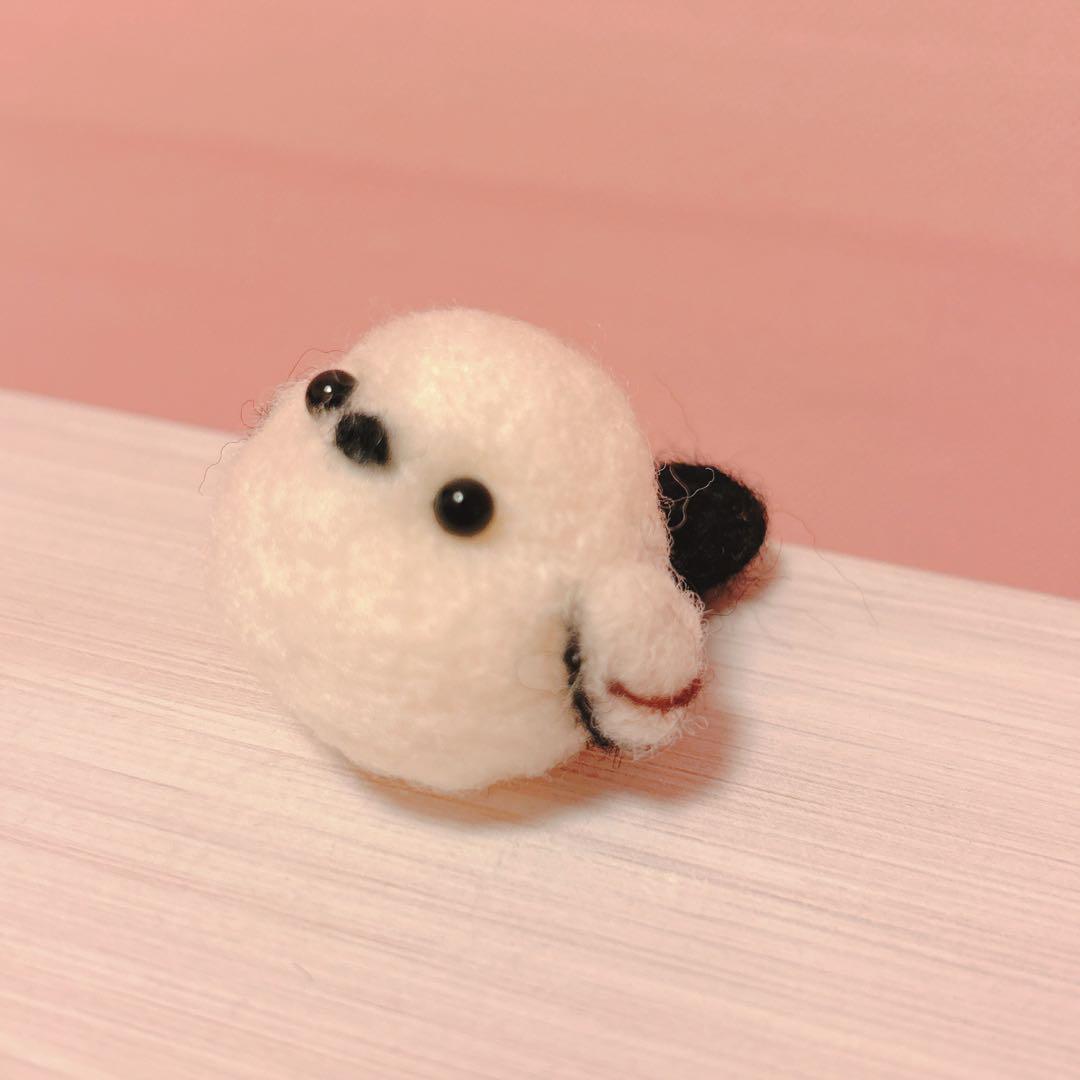 シマエナガ　マスコット　羊毛フェルト　ウールアート