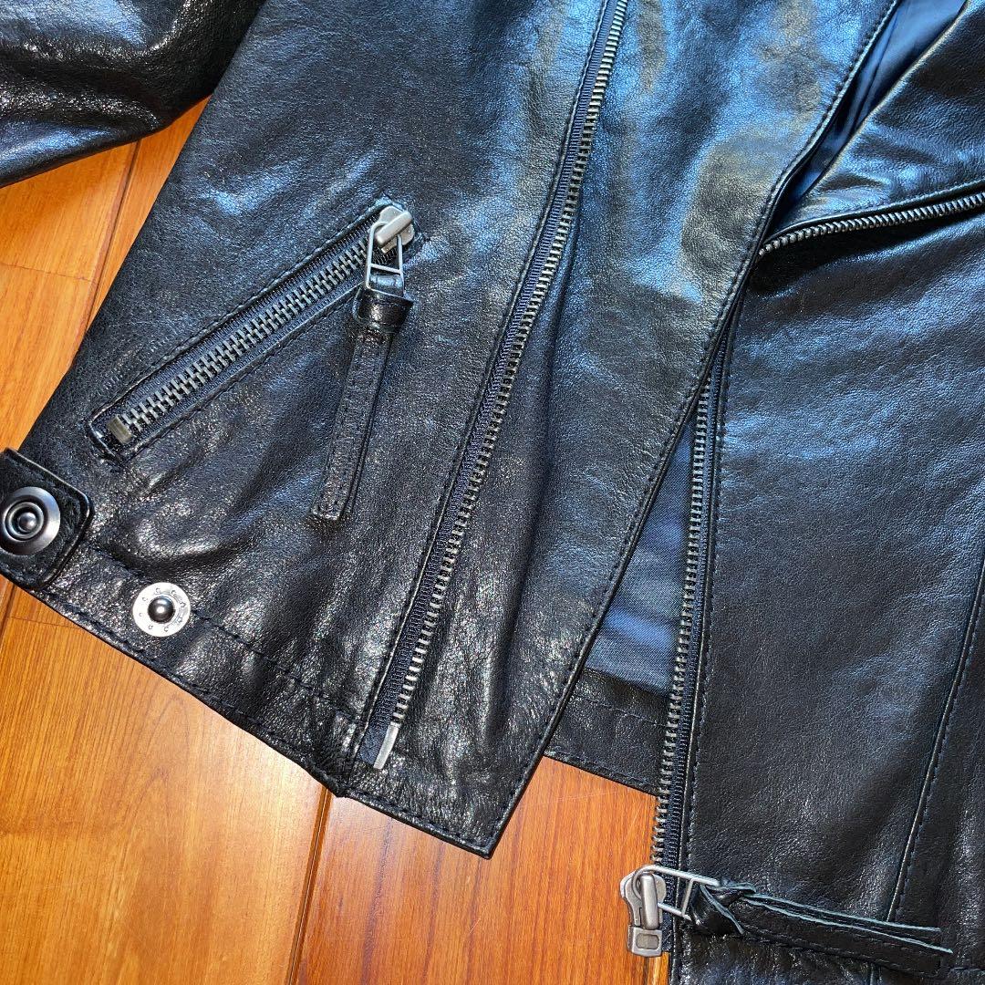 ルシェルブルー♡レザーライダースジャケット 38 LE CIEL BLEU レザー ルシェルブルー♡レザーライダースジャケット 38 LE CIEL BLEU レザー