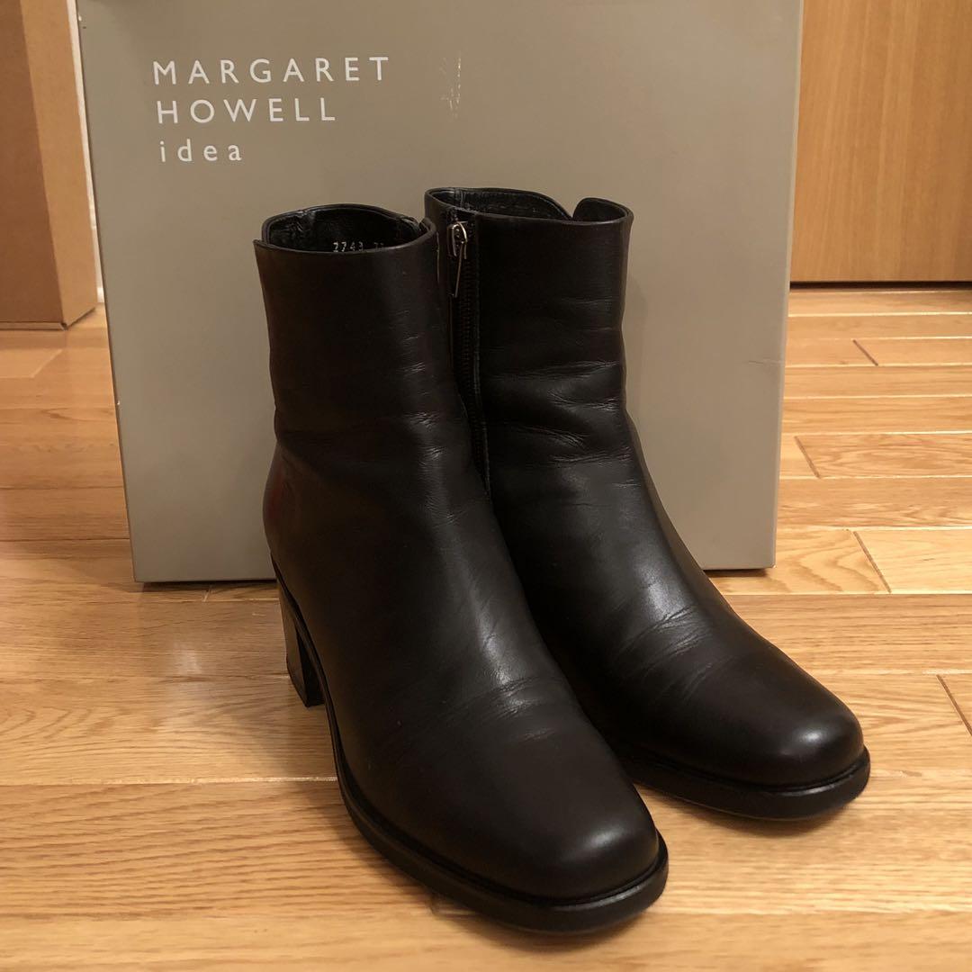 ★状態良好！マーガレットハウエルアイデア　ショートブーツ　23cm 黒