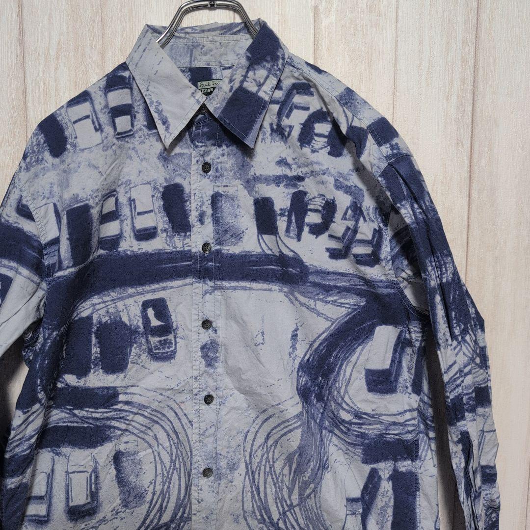 Paul Smith ポールスミス メンズ Lサイズ 長袖 シャツ 車
