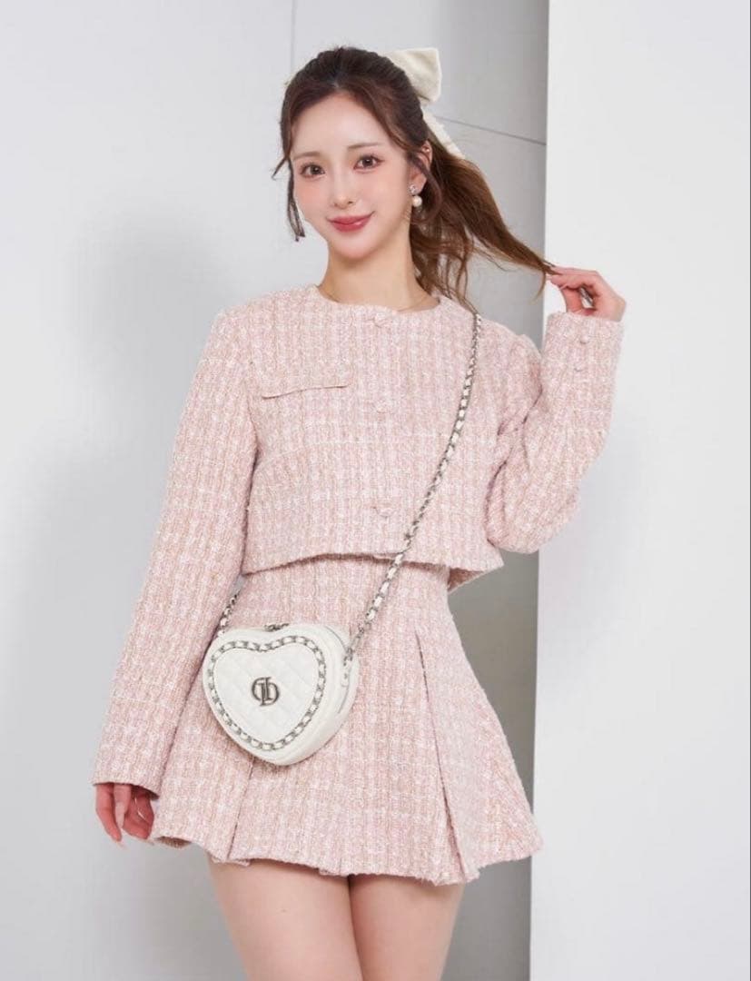 Darich ファンシーツイード セットアップ ピンクM Darich