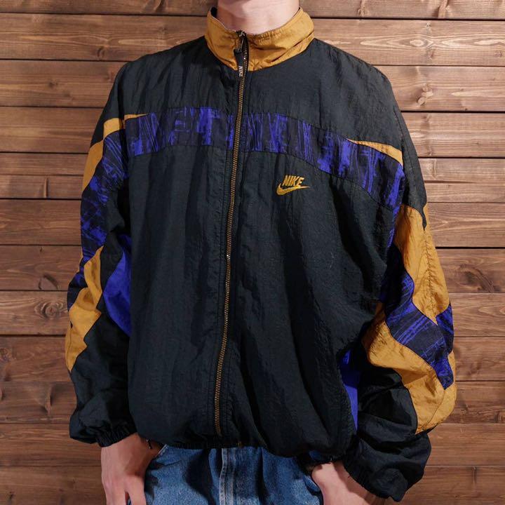 国内正規品 90s 銀タグ NIKE ナイキ フルジップ ナイロンジャケット