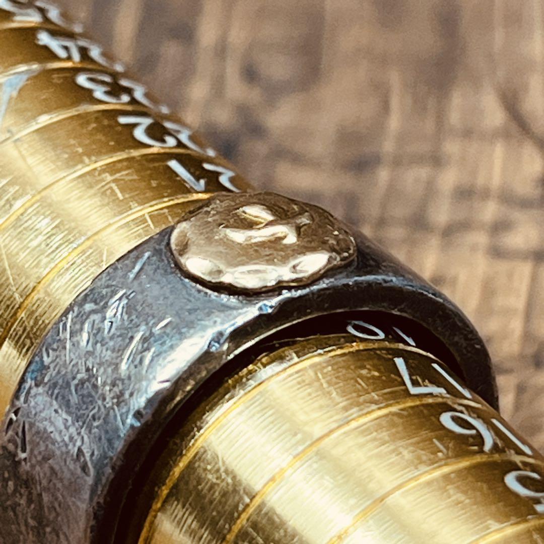 ☆ゴローズ Goros 金メタル付き 平打ちリング 19号