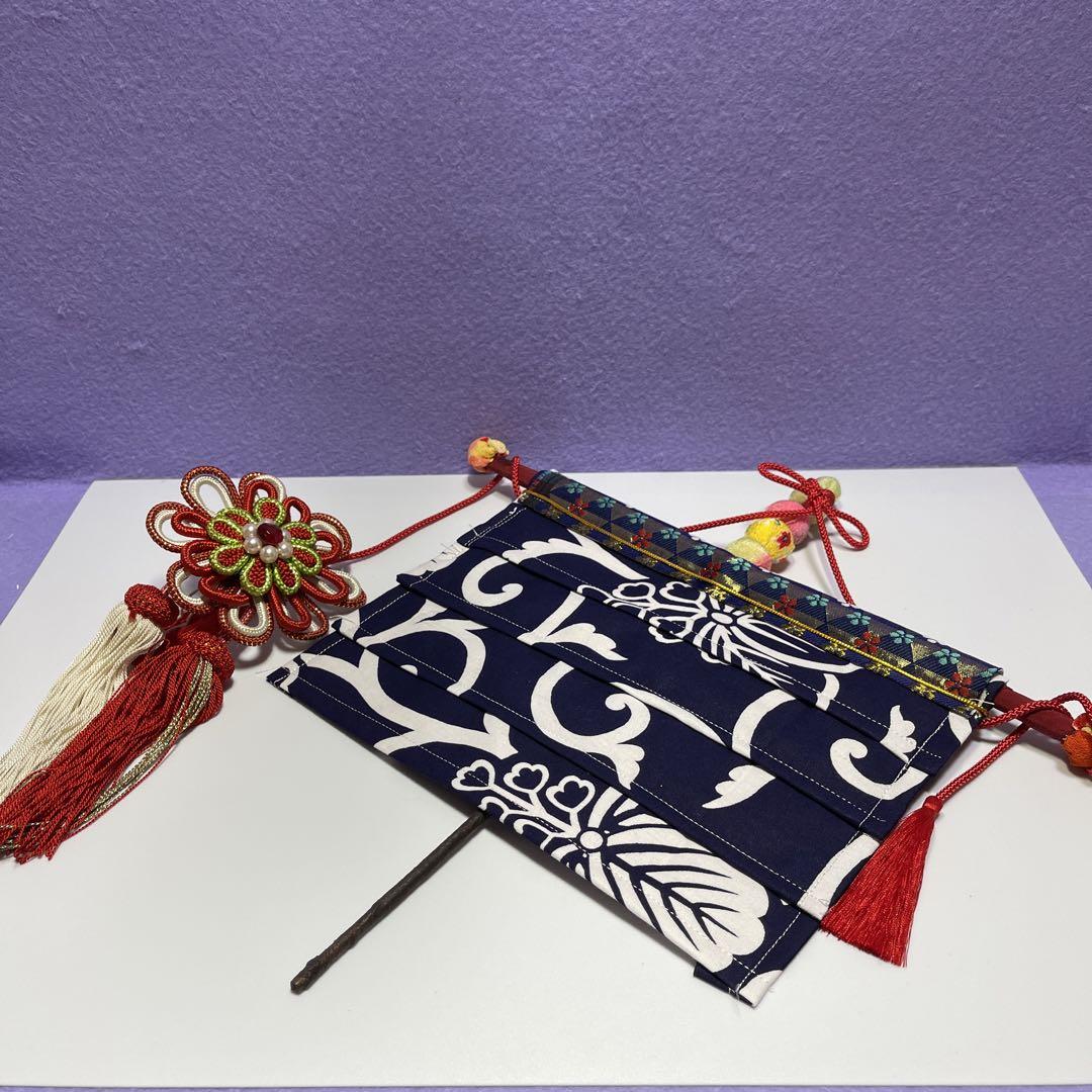 【ちりめん細工】たんぽぽ☆京都西陣織金蘭宝船/七福神セット.金魚細工