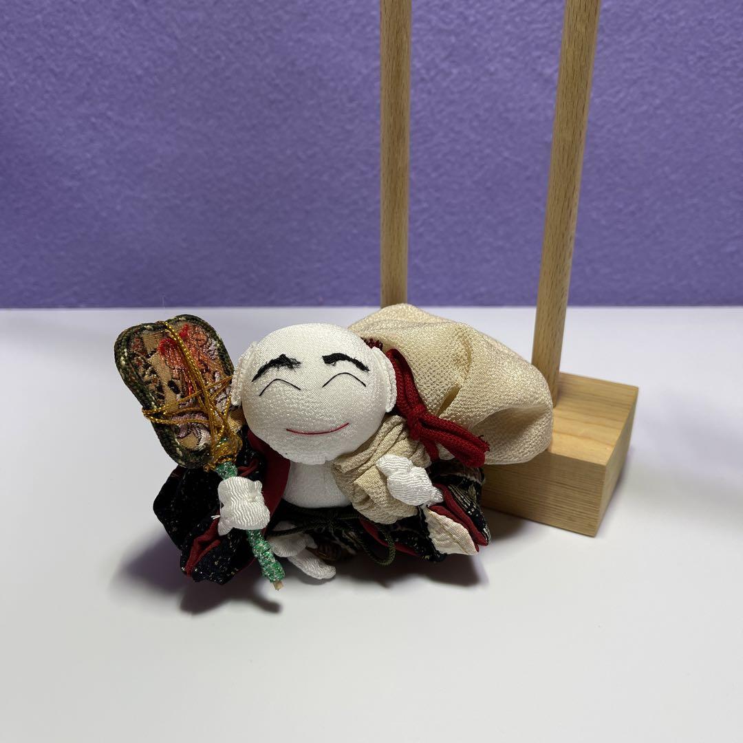 【ちりめん細工】たんぽぽ☆京都西陣織金蘭宝船/七福神セット.金魚細工