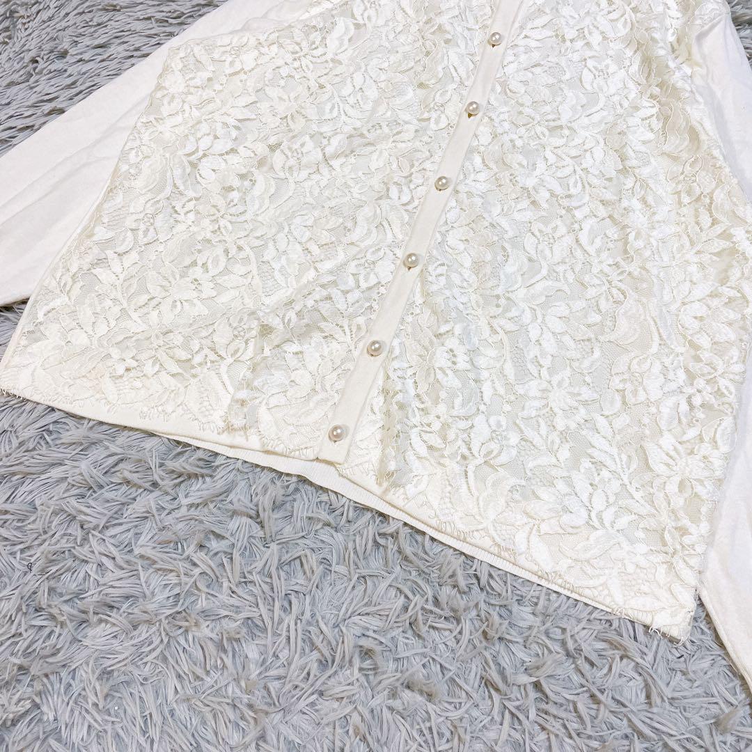 DAMA ダーマコレクション カシミヤシルク混 花柄刺繍レース
