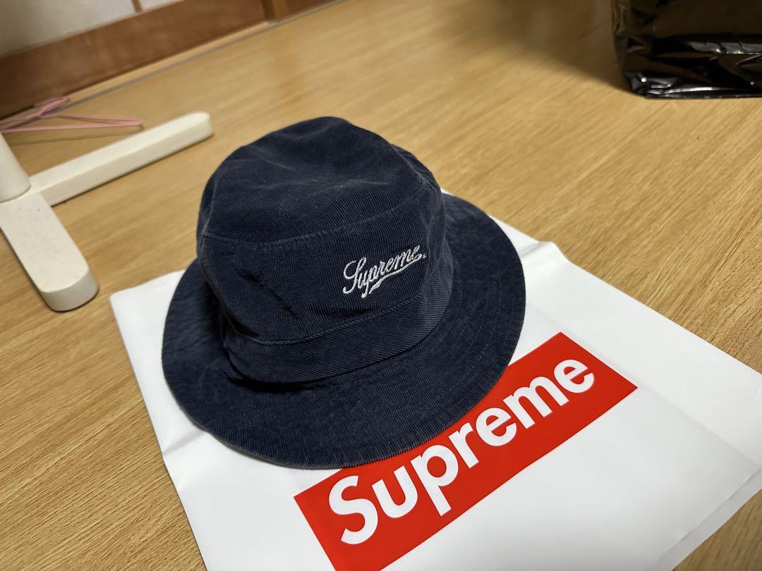 supreme シュプリーム バケットハット コーデュロイ ネイビー