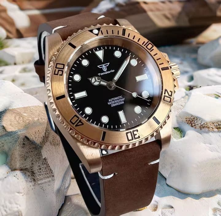 Tandoro 自動巻き 腕時計 ブロンズケース