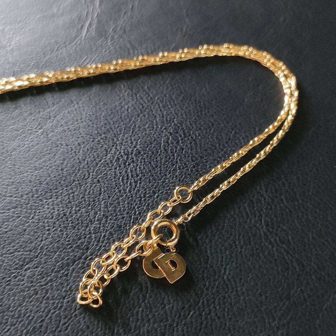 希少【極美品】Dior　ディオール　ネックレス　ゴールド　CDロゴ　ヴィンテージ