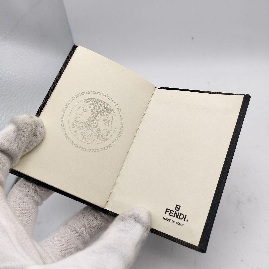 フェンディ　手帳　ミニメモ帳　ペカン柄　ブラウン フェンディ 手帳 ミニメモ帳 ペカン柄 ブラウン