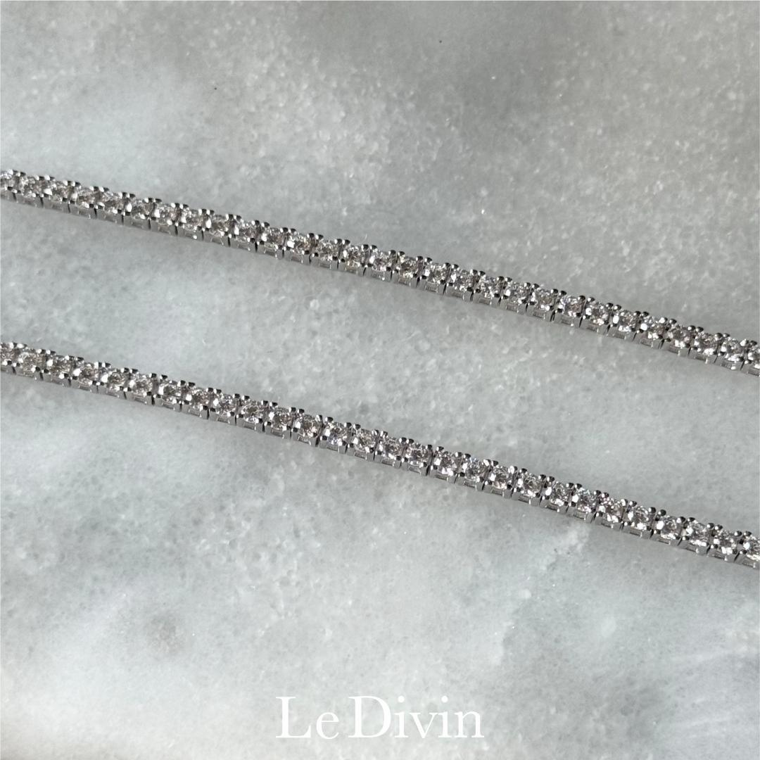 2mm/18cm 人工ダイヤモンド　テニスブレスレット S925プラチナ加工
