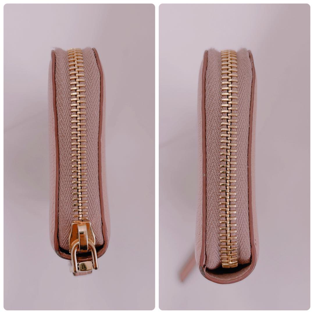 【 正規品美品 】miumiu リボン 長財布 マドラスレザー 財布 ピンク