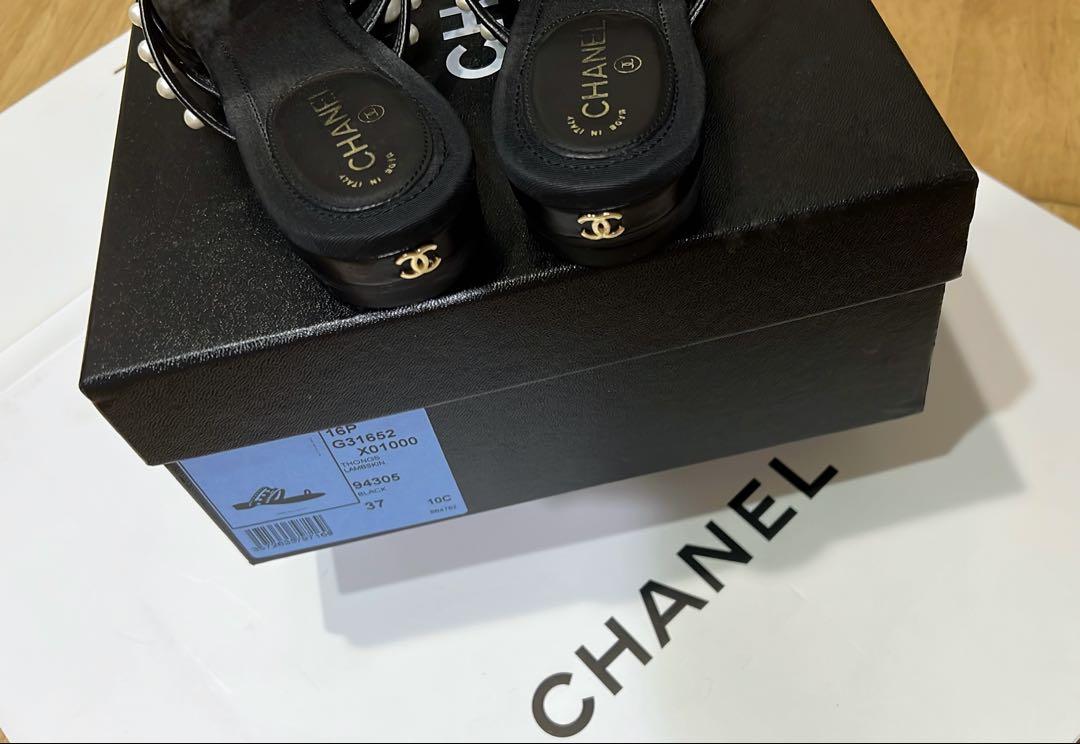 可愛いすぎ❤︎CHANEL♡パールサンダル♡フラットシューズ