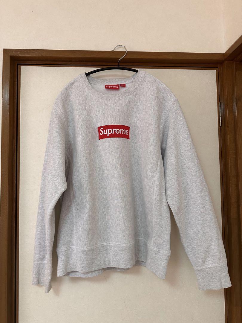 Supreme Box Logo Crewneck Ash Grey 18Fw