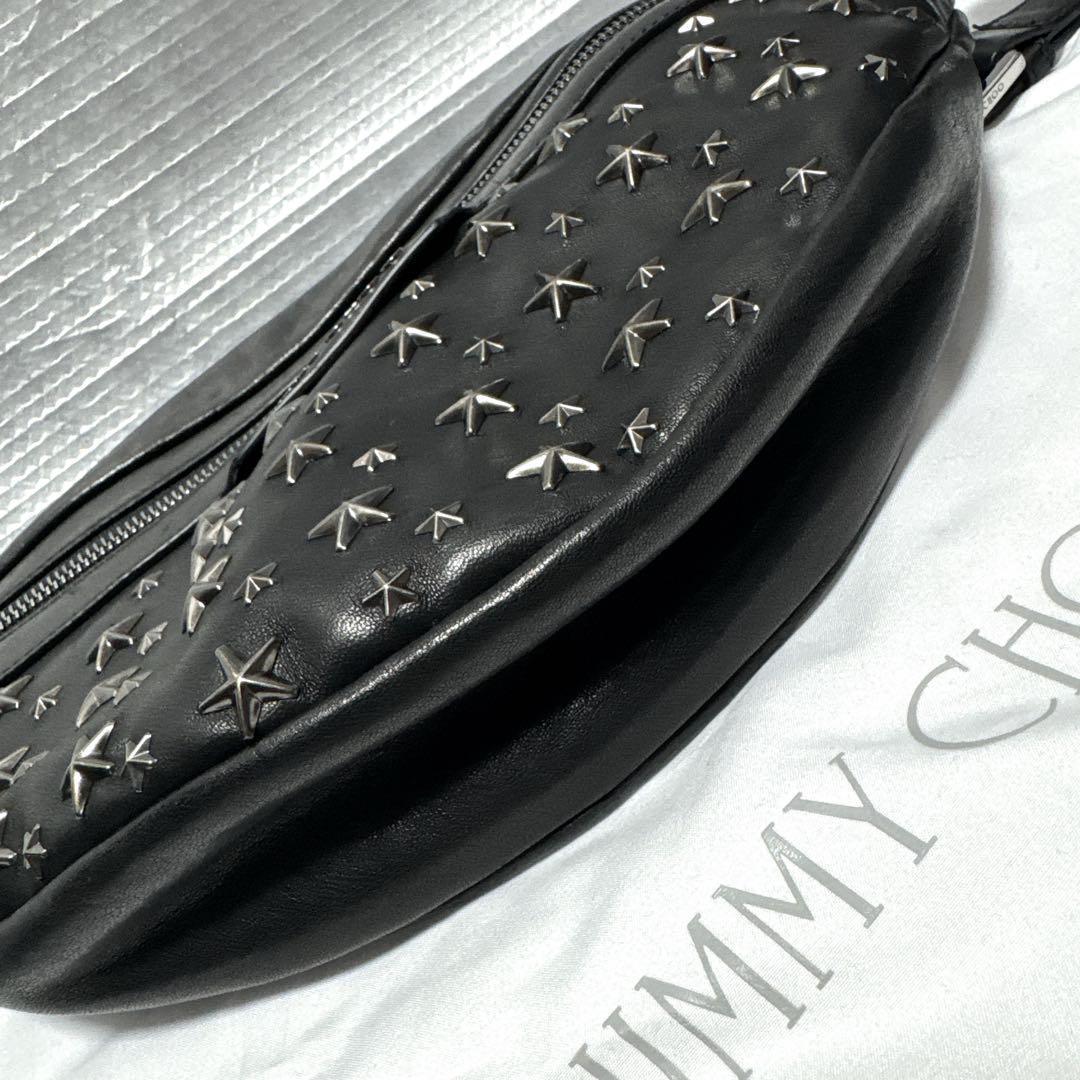 JIMMY CHOO ジミーチュウ スタースタッズ レザー ボディバッグ