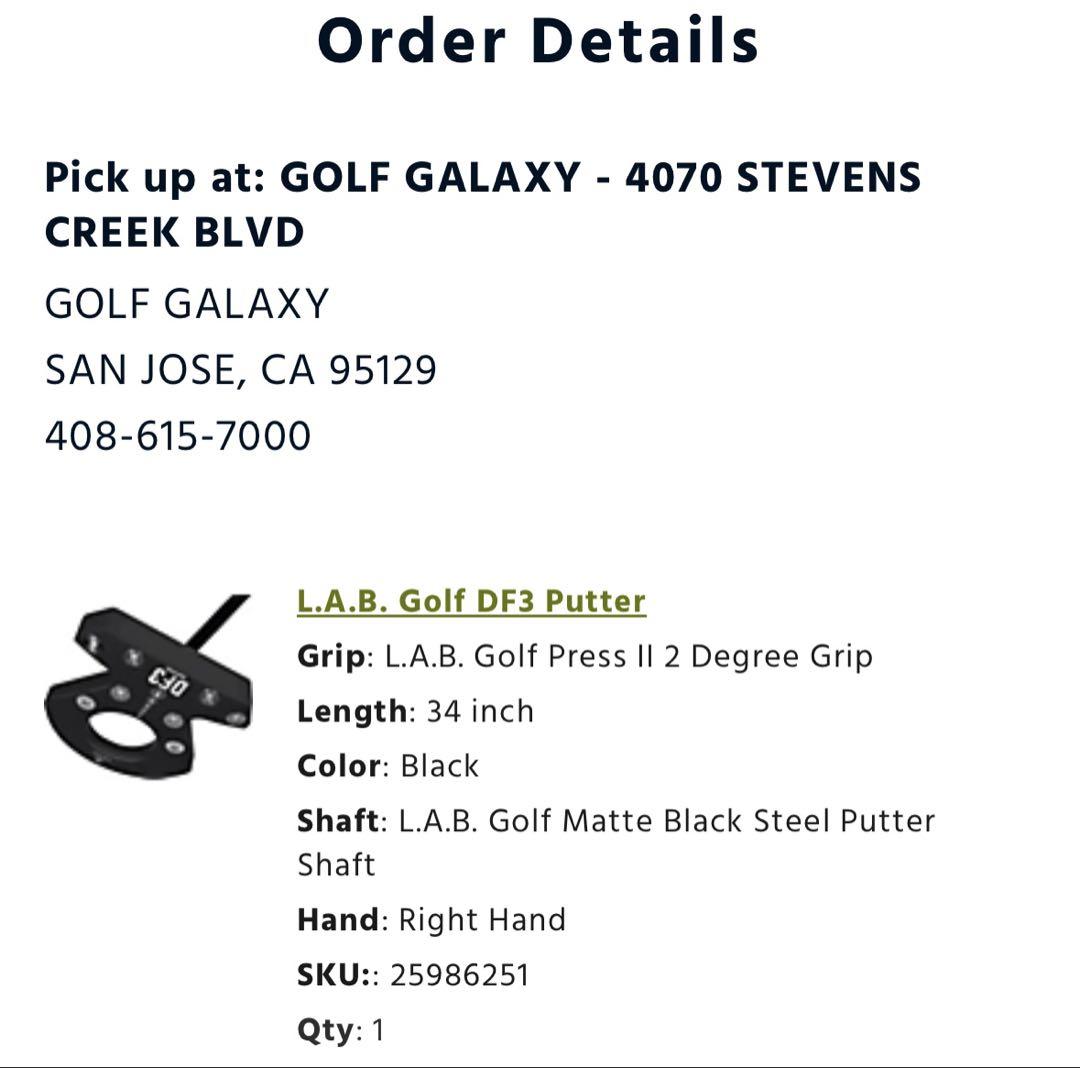 L.A.B. GOLF ラブ ゴルフ DF3パター34イン
